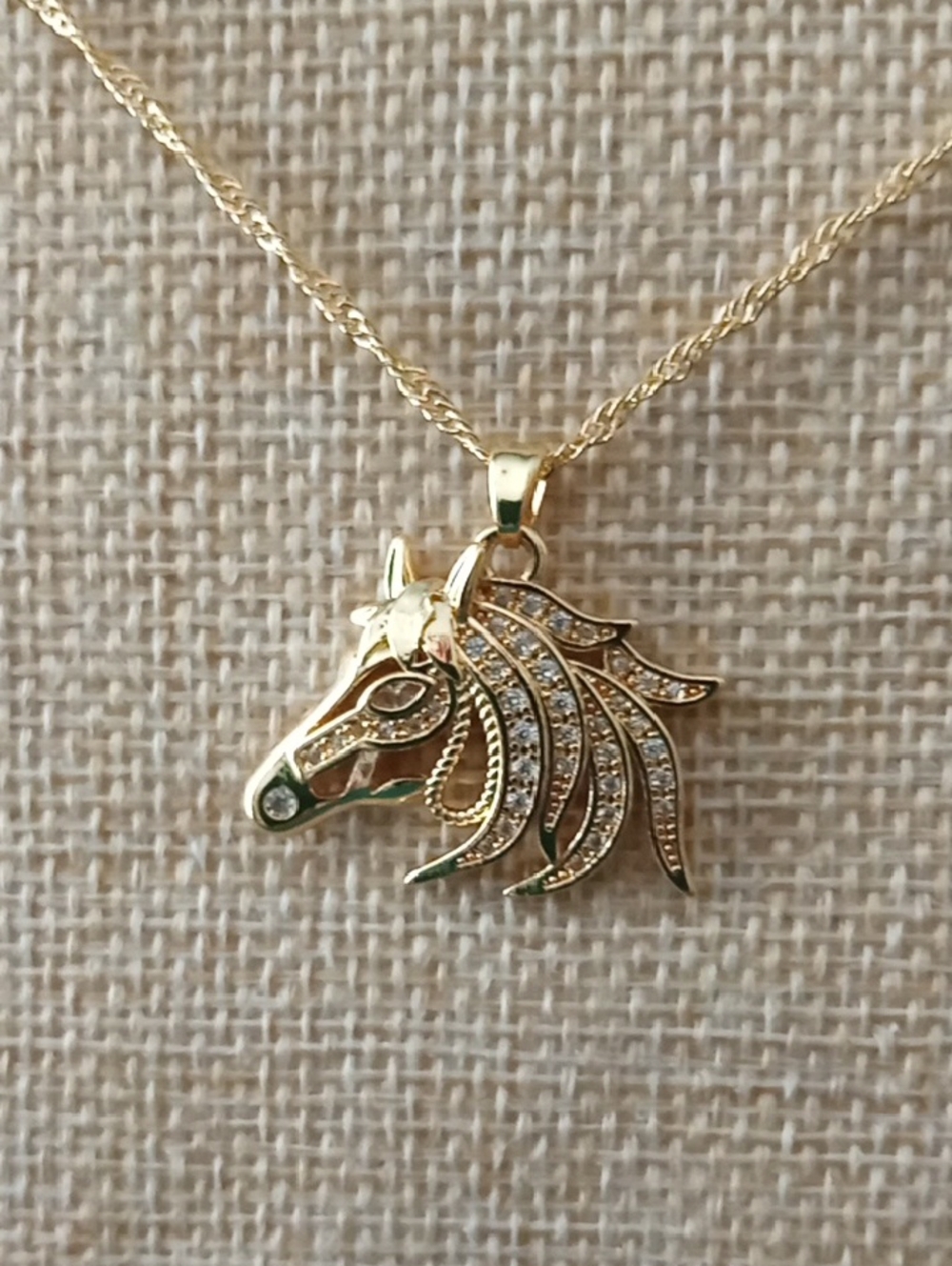 Gold Horse Necklace